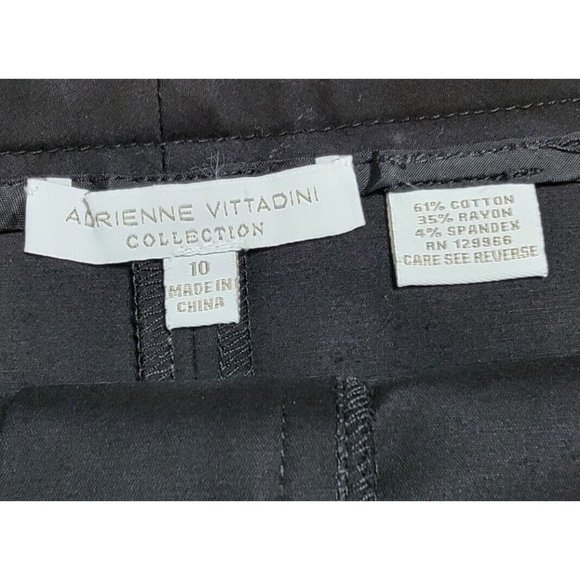 Adrienne Vittadini Black Pencil Skirt Size 10 Pockets Stretch - Picture 2 of 3